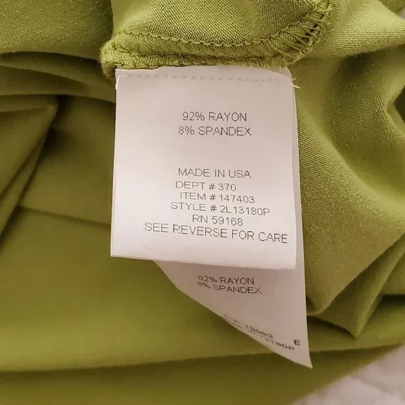 Karen Kane Slit Short Sleeve Ruched V-neck Top | Like New | XSP | Chartreuse - Picture 9 of 10